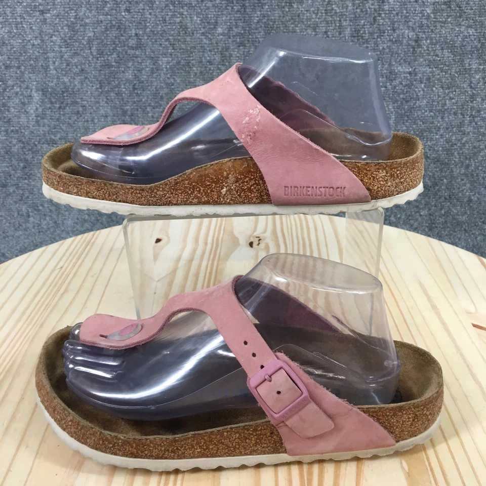 Sandalias Birkenstock Mujer 39 Giza Informales Sin Cordones Chanclas Cuero Rosa Foto 2 de 4