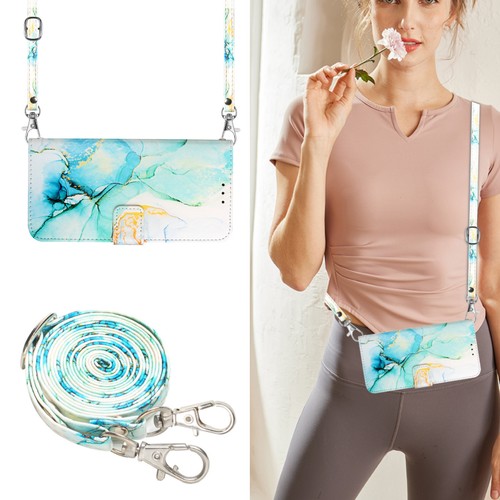 Crossbody Marble Card Wallet Case For Xiaomi OPPO Sony Flip Stand Phone Cover - Picture 2 of 19