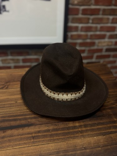 Cowboyhut "The Round Up" Herren großer Wollhut (7 3/4) braun Smokey Bandit