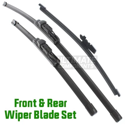 Front & Rear Windscreen Wiper Blades Set For VW Polo Mk5 6R Hatchback 2009-2018 - Image 1 of 4