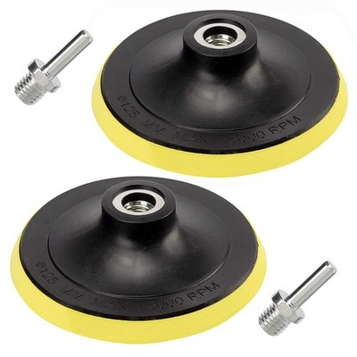 2 Pack 5 Inch Hook Loop Sanding Pad Backing Plates Polisher Disc