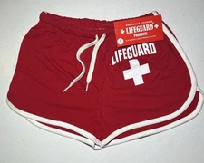 Lifeguard Red Official Product - 100% cotton high cut shorts NWT Size S