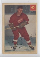 1954-55 Parkhurst Tony Leswick (Text Back) #45 06mi