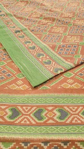 Patola Sari Tissu Vintage Artisanal Matériel Fabrication de Robes Couture - Picture 6 of 9