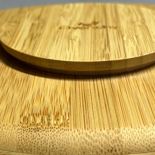 Avanchy Divided Plate & Spoon Set Baby Toddler Natural Sustainable Wooden - Picture 5 of 6