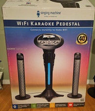 Premium Wi-Fi Karaoke System 7'' Touchscreen Singing Machine - Two Mics Complete