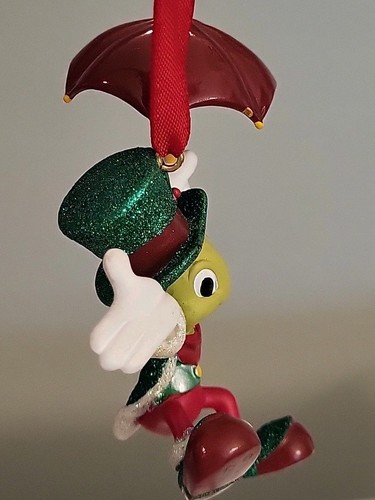 Disney Jiminy Cricket Glitzer Urlaub Outfit Weihnachtsschmuck - Bild 2 von 5