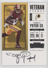 2017 Panini Contenders Veteran Ticket Terrelle Pryor Sr #400 Auto 5ov