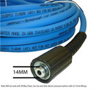 Kink Resistant Pressure Washer Hose 1/4", 3,100 PSI with (2) 22MM - Made in USA