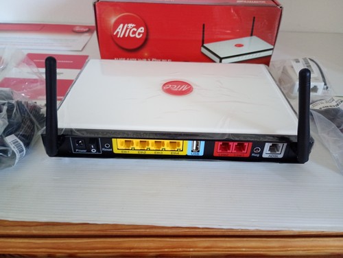 Modem Router Alice Gate VoIP 2 Plus Wi-Fi 4 Porte Lan ADSL2+ Nuovo - 第 8/9 張圖片