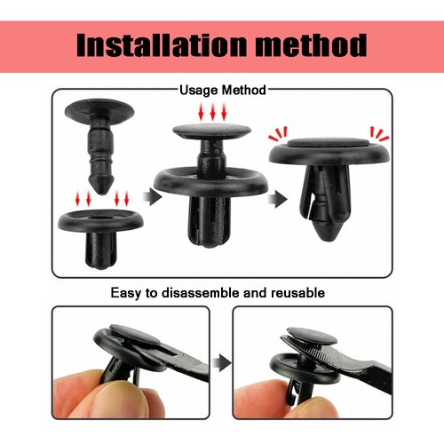 Protector contra salpicaduras de motor 50 piezas guardabarros parachoques tornillo clips remache sujetador para Toyota - Imagen 2 de 5