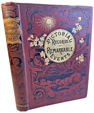 1880s Pictorial Records of Remarkable Events Antique Illustrated History Book