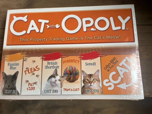 Cat-Opoly Board Game By Late For The Sky- New - Monopoly For Cat People  *New