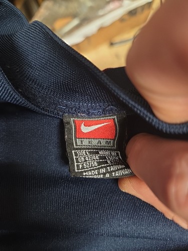 Sudadera de fútbol vintage años 90 Nike Barcelona azul fútbol cuello redondo para hombre talla L - Imagen 2 de 9