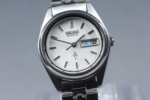 Vintage 1978 [Exc+5] Seiko Silver 7903-0090 Day Date 25m Quartz Ladies Watch