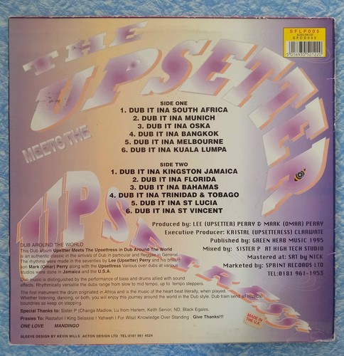 LEE SCRATCH PERRY IMPORT Upsetter meets the Upsetress DUB AROUND THE WORLD LP - Imagen 2 de 3