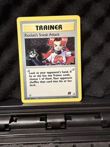 Pokémon TCG Trainer Rockets Sneak Attack Holo Rare 16/82 - Picture 1 of 2