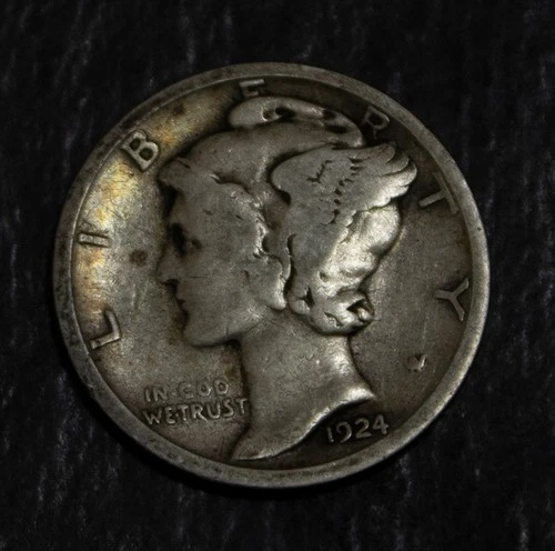 1924 S Mercury Dime XF   Lot F 880