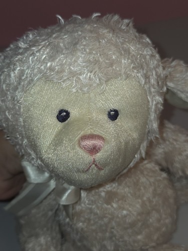 BABY GUND FLUFFLES THE CREAM LAMB FLOPPY LOVEY PLUSH ANIMAL No. 5844 No Tags - Picture 10 of 12