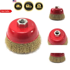 Wire Cup Brush Metal Remove Rust Paint Polishing Steel Brass Copper 4 inch