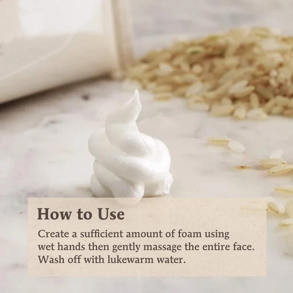 SKINFOOD 大米日常磨砂泡沫 5.07 盎司 (150ml) - 低过敏性微细米 — 第 3/4 张图片