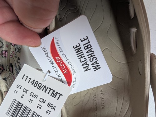 Sombrero de vaquero Sketchers ArchFit Foamies Western Dog estampado nuevo con etiquetas talla 11 cómodo - Imagen 18 de 19