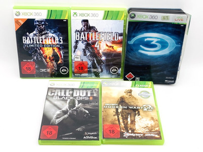 Bundle Battlefield Halo Call of Duty Black Ops Modern Warfare XBOX 360