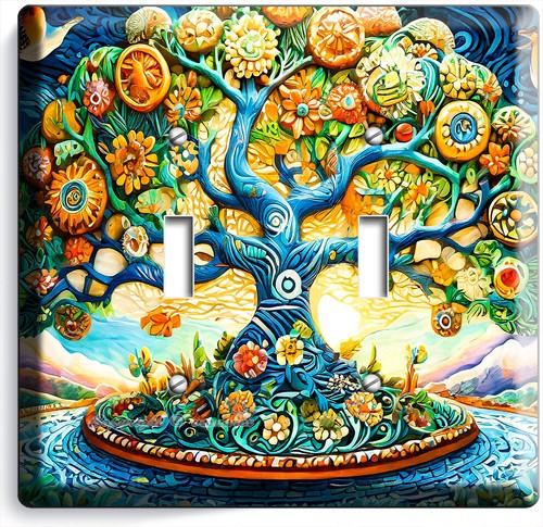 MEXICANA TALAVERA ÁRBOL DE LA VIDA INTERRUPTOR DE LUZ TOMA DE CORRIENTE PLACA DE PARED HABITACIÓN ARTE DECORACIÓN DEL HOGAR - Imagen 7 de 34