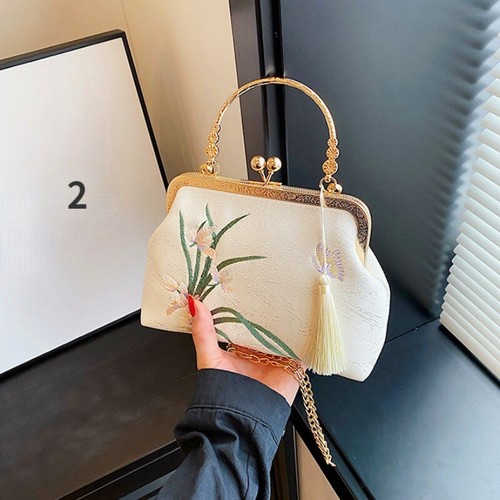 Bolso de Mano Hanfu Vintage Bordado Chino Cheongsam Bolso Decoración Banquete - Imagen 18 de 22