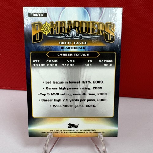 2024 Topps Finest Brett Favre Bombardiers SSP Minnesota Vikings Case Hit Rare 🔥 - Bild 2 von 2