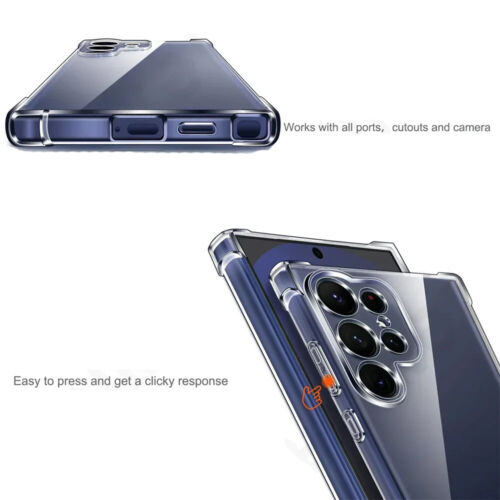 Funda blanda para Samsung Galaxy S25 S24 Plus Ultra A55 A54 A56 A35 A36 transparente - Imagen 3 de 3