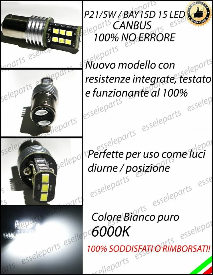 KIT CONVERSIONE FARI FULL LED FIAT PANDA MK3 6000K BIANCO CANBUS 18000 LUMEN - Immagine 4 di 4
