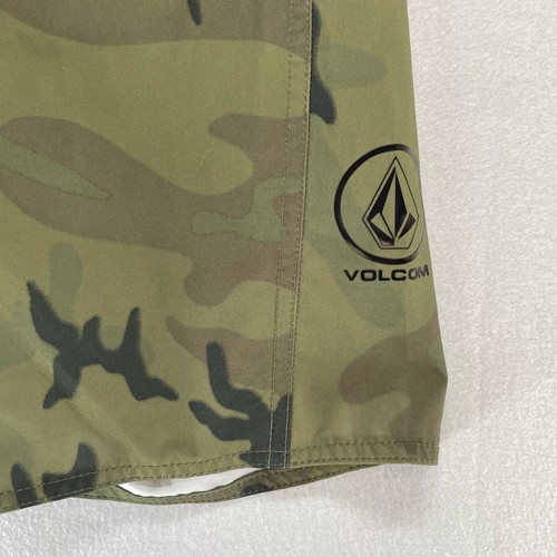 Volcom Men's Board Shorts Adjustable Waist w/ Pocket, Camouflage Camo Green, 27 - Picture 5 of 9
