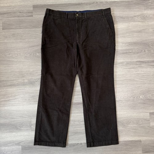 M&S Moleskin Hose Herren W42 L31 braun gerades Bein Soft Touch Baumwolle