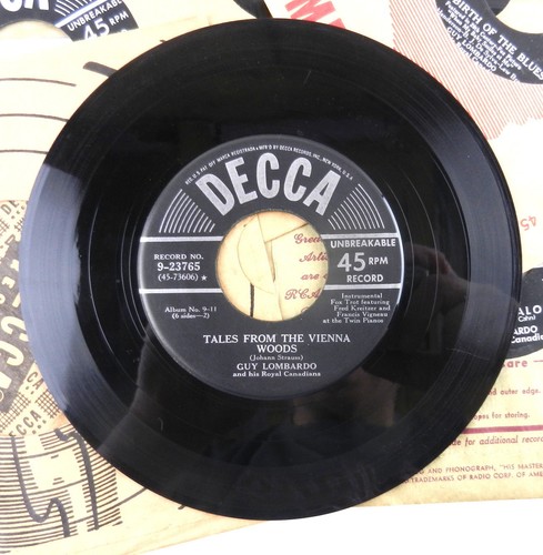7 DECCA Guy Lombardo ~ 45 RPM Vinyl Records JUKEBOX I'll Walk Alone THINK T16D - Picture 2 of 7
