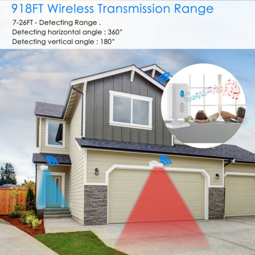 5× Wireless PIR Motion Sensor Alarm Detector 5 Modes Shop Entry Welcome DoorBell - Picture 5 of 12