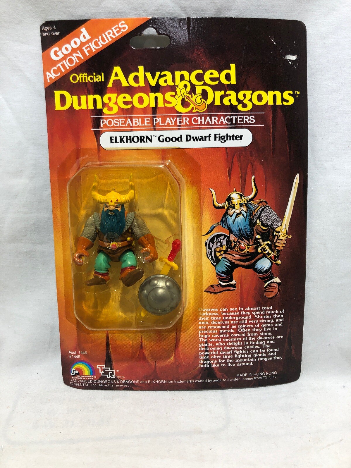 D&D Advanced Dungeons & Dragons Elkhorn Good Dwarf Fighter LJN New carded Sealed D&D Advanced Dungeons & Dragons Elkhorn Good Dwarf Fighter LJN New carded Sealed