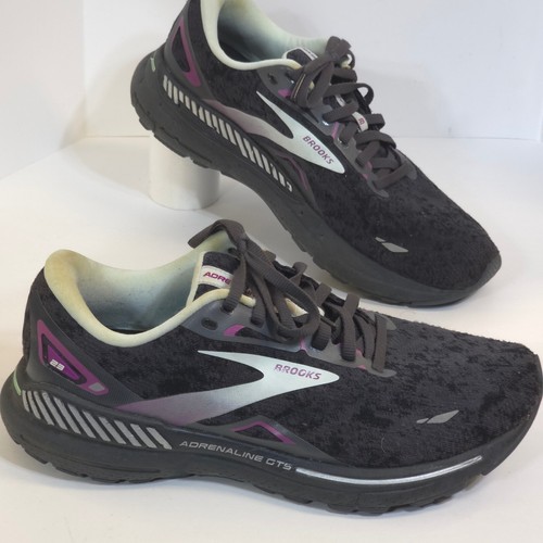 Brooks Adrenaline GTS 23 Running Shoes Cushion Support Black Purple Women's 9.5 - Picture 3 of 7