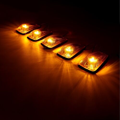 5x Amber LED Cab Roof Marker Lights Clearance Kit For 88-02 C/K1500/2500/3500 - Picture 5 of 12