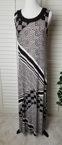 Chicos Travelers Maxikleid Größe 1 (US 8-10) DK braun & elfenbein UVP 119 $ EUC - Bild 5 von 8