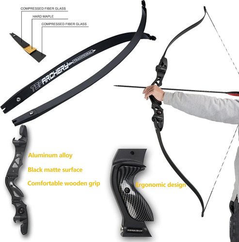 62" Archery ILF Recurve Bow 25-60lbs for Archery Competition Athletic Bow - Picture 3 of 17