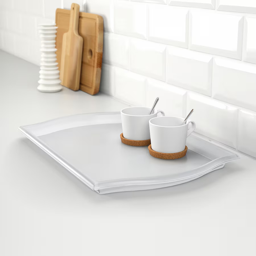 SMULA Clear Serving Tray Large Tray with Easy Grip for Coffee Buffet & Drinks - Picture 13 of 20