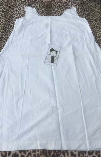 FRENCH 1800s MATERNITY NURSING NIGHTGOWN~WHITE COTTON~EMBROIDERED MONOGRAM~NEW~M - Picture 3 of 11