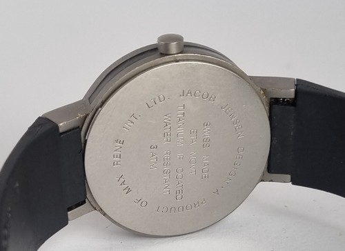 Genuine Vintage Danish JACOB JENSEN Max René TITANIUM Grey Dial Women's Watch * - Picture 3 of 11