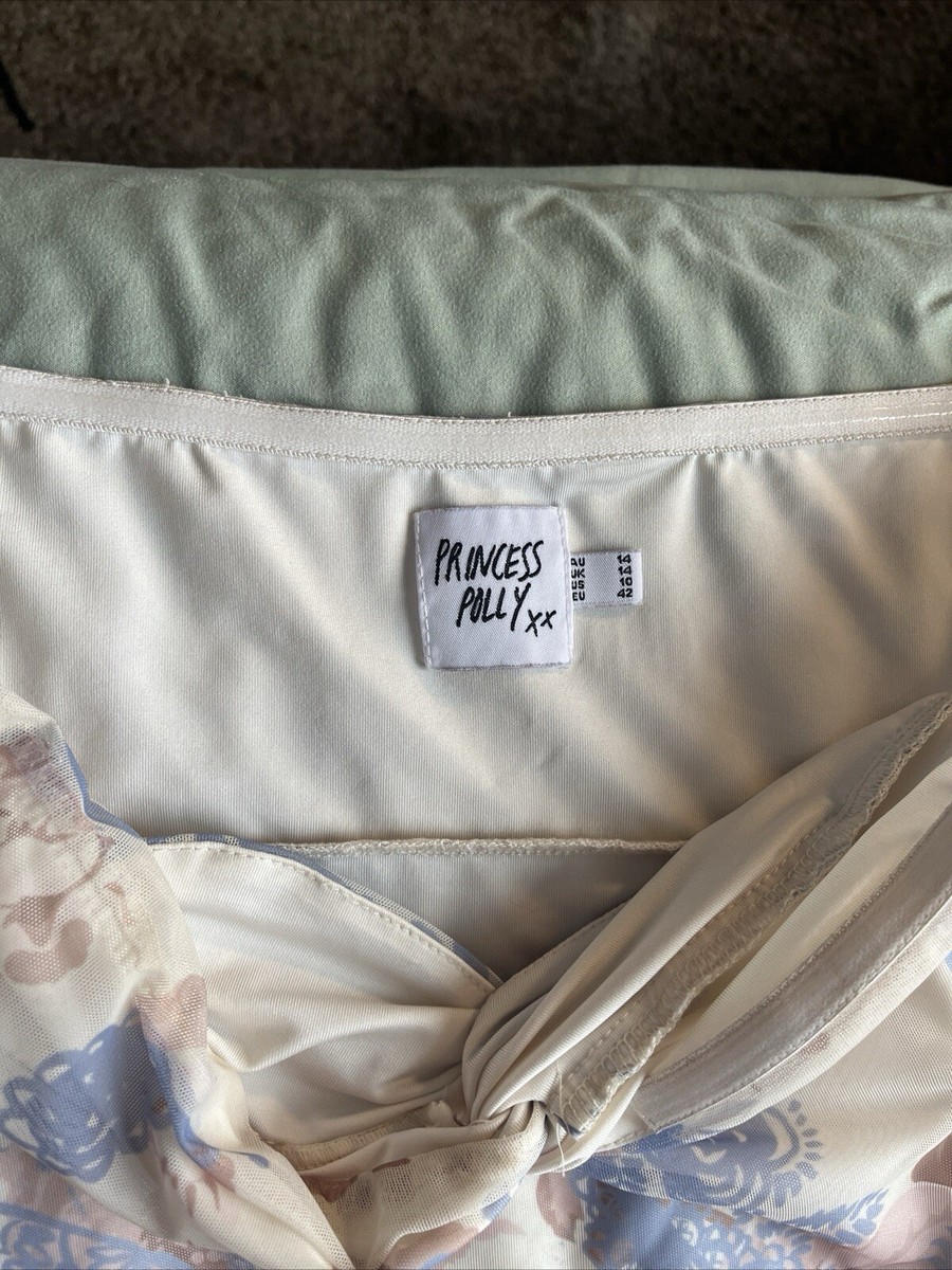 Princess Polly: KYANNE HIGH SPLIT MAXI DRESS CREAM MULTI | eBay