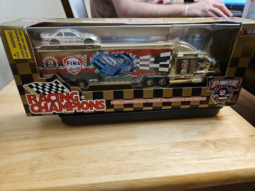 #74 Randy LaJoie  Nascar Gold 1:64 Scale Transport And Car - Picture 1 of 3