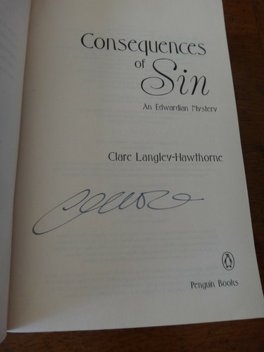 Ursula Marlow #1 Consequences of Sin by Clare Langley-Hawthorne (2008) SIGNED VG - Picture 2 of 2