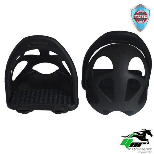 YNR Pair of Safety Toe Cage Stirrups Durable Plastic Lightweight Matrix Stirrups - Picture 2 of 13