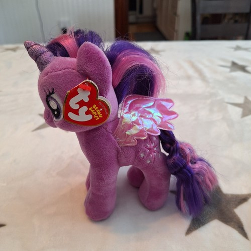 2014 TY Beanie Babys My Little Pony Twilight Sparkle Plüsch 7 Zoll zwei Etiketten an den Beinen