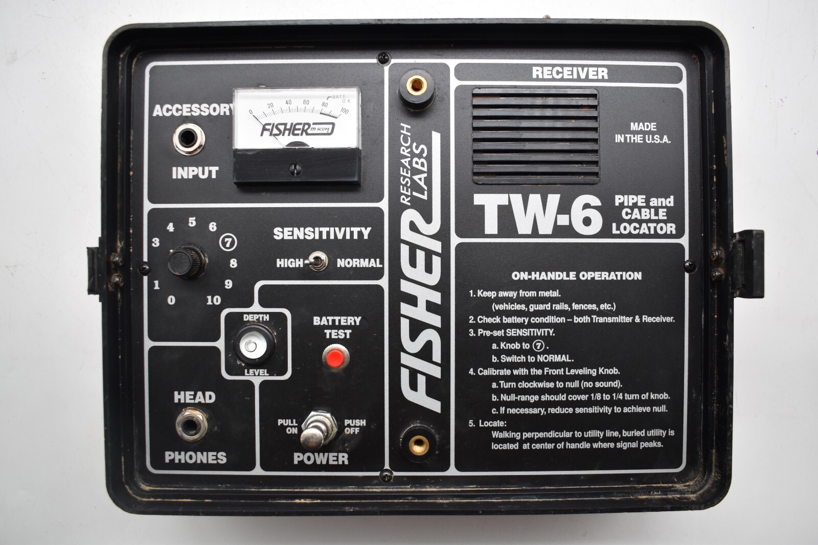 Fisher TW6 Pipe and Cable Locator *READ eBay